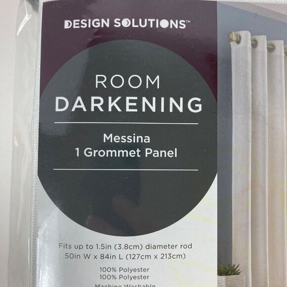 Design Solutions Room Darkening Messina Grommet Panel White 50" x 84"L NIP #3 - Picture 3 of 7